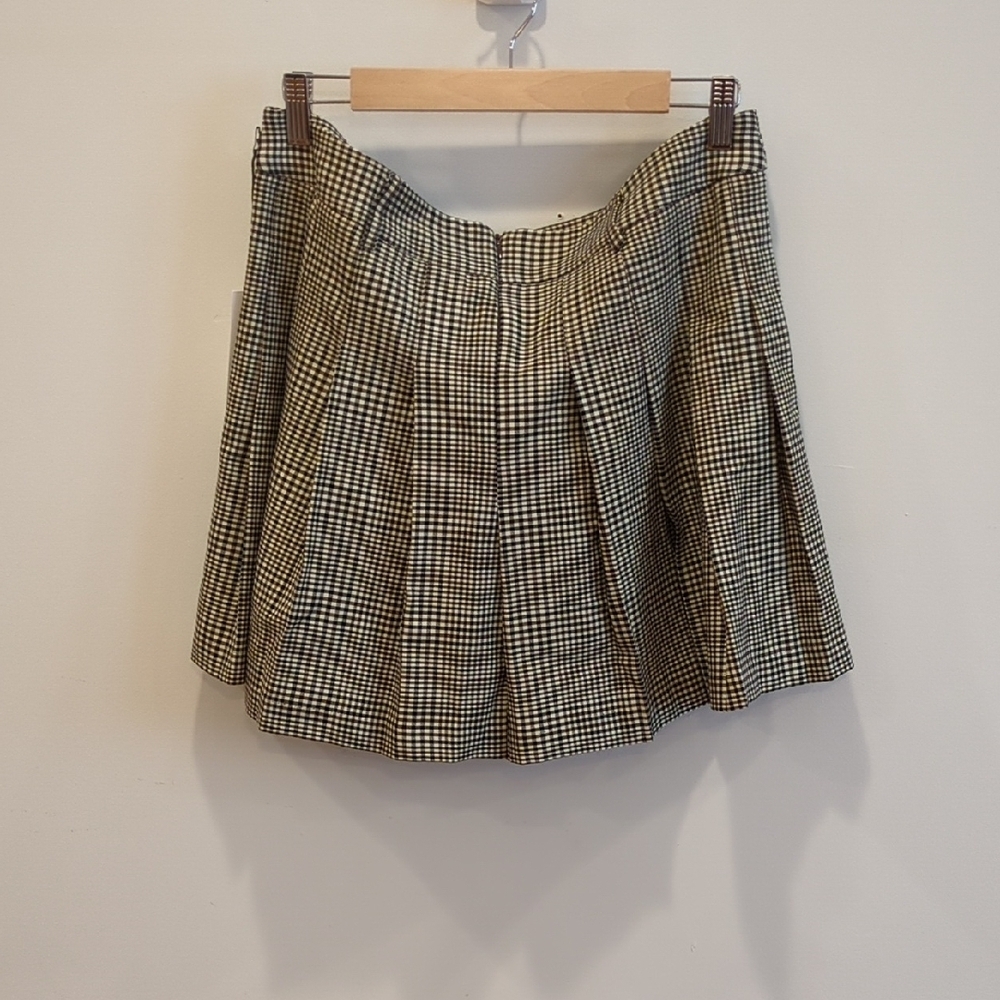 Y2K Indie Sleeze Preppy Gray Plaid Mini Skirt Maison D' Amelie Size Large NWT - Picture 7 of 12